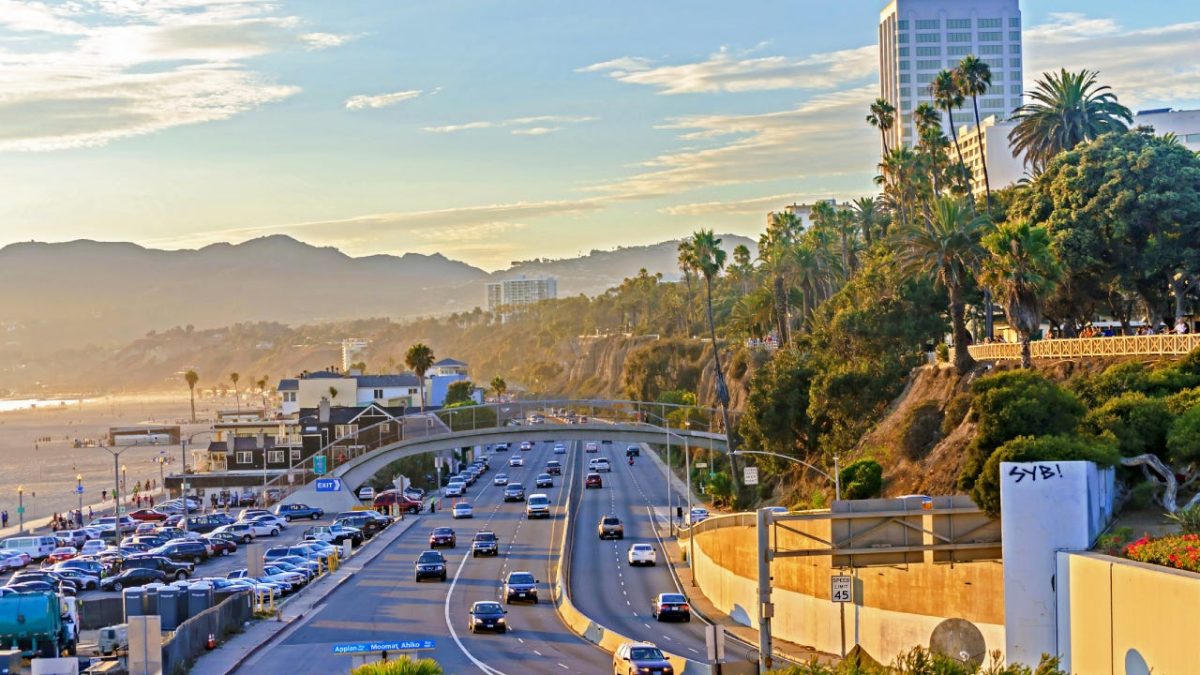 California traffic in San Diego.